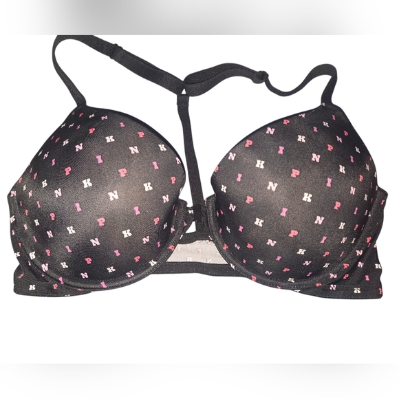 PINK Victoria's Secret Other - PINK Victoria's Secret Wear Everywear T-Shirt Bra, 36C Logo Print